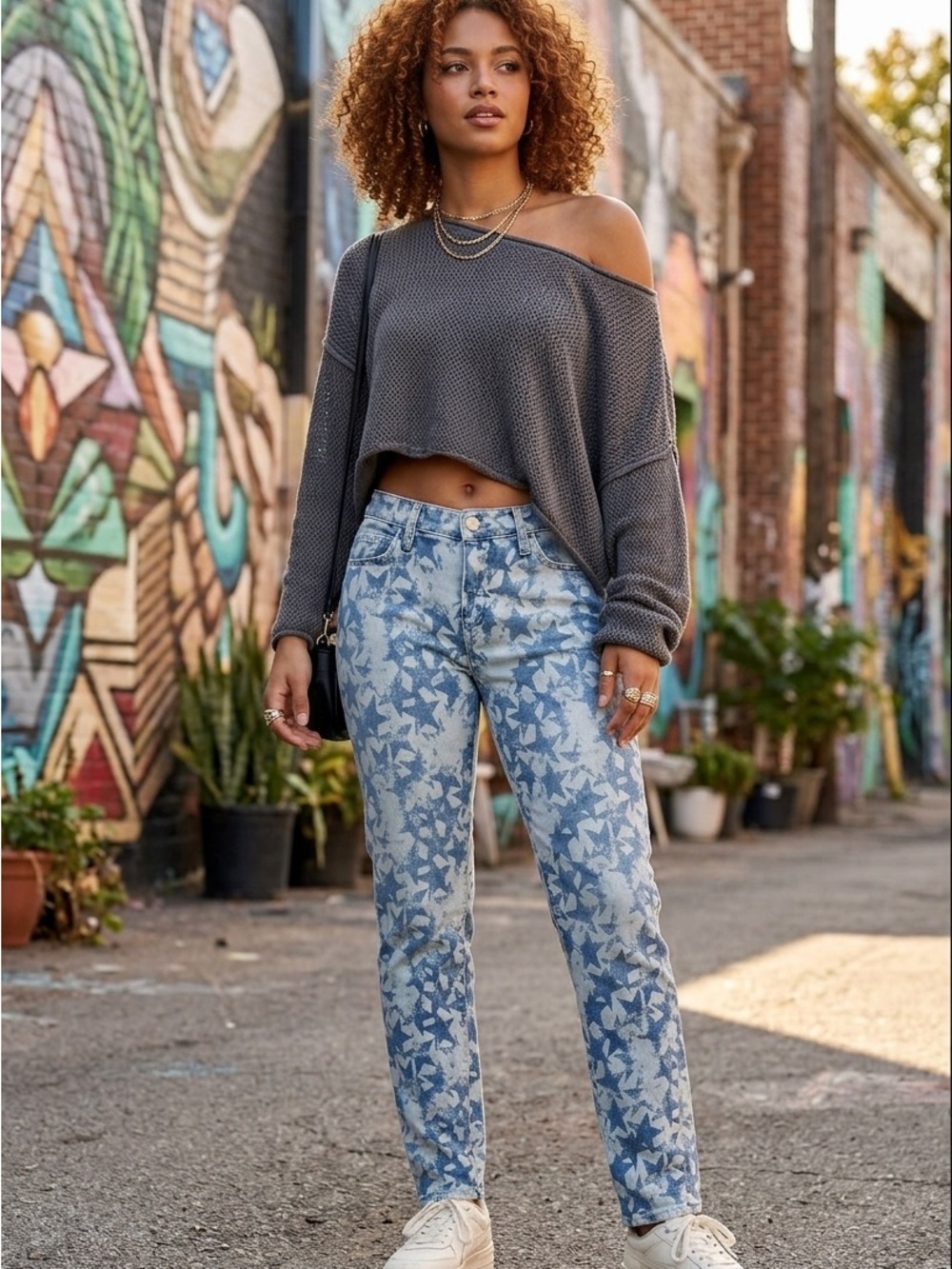 Current/Elliott Star Print Jeans